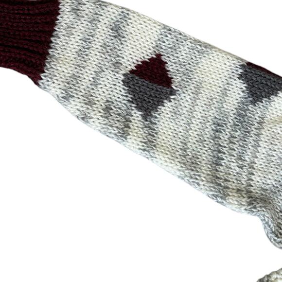 VTG  90s Lauren Hansen Granny Grandma Geometric Hand Knitted Turtleneck‎ Sweater - Picture 5 of 5